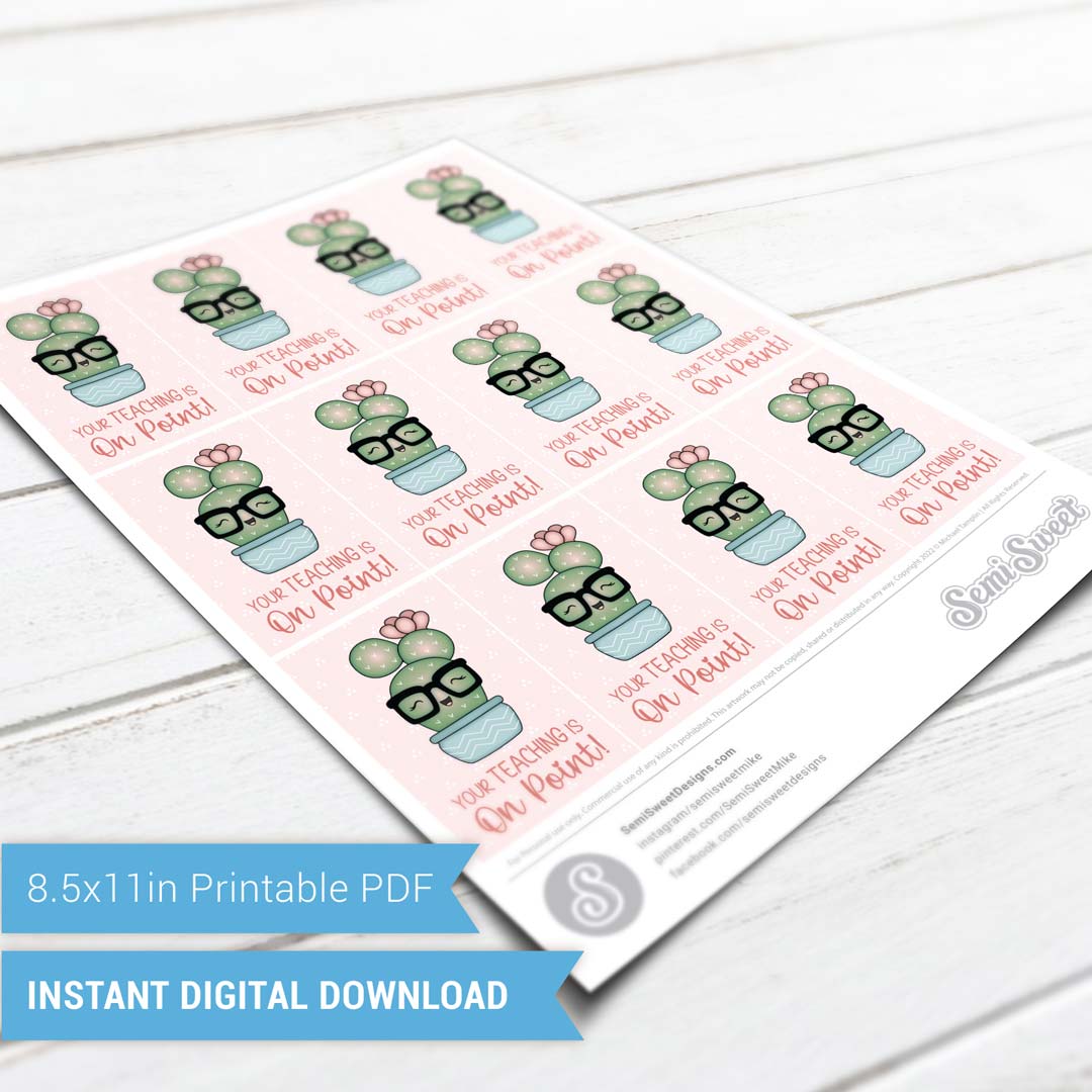 Your Teaching is On Point - Instant Download Printable 2"x 3" Tag