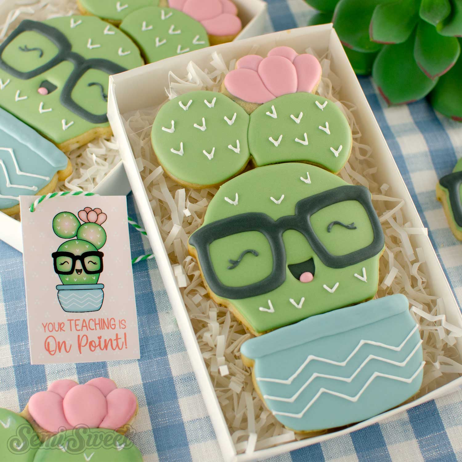Nerdy Cactus Cookie Cutter Set