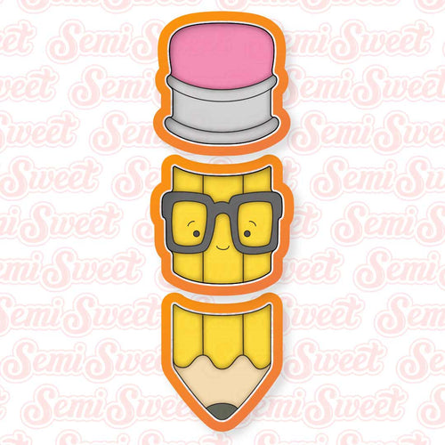 Nerdy Pencil Cookie Cutter Set