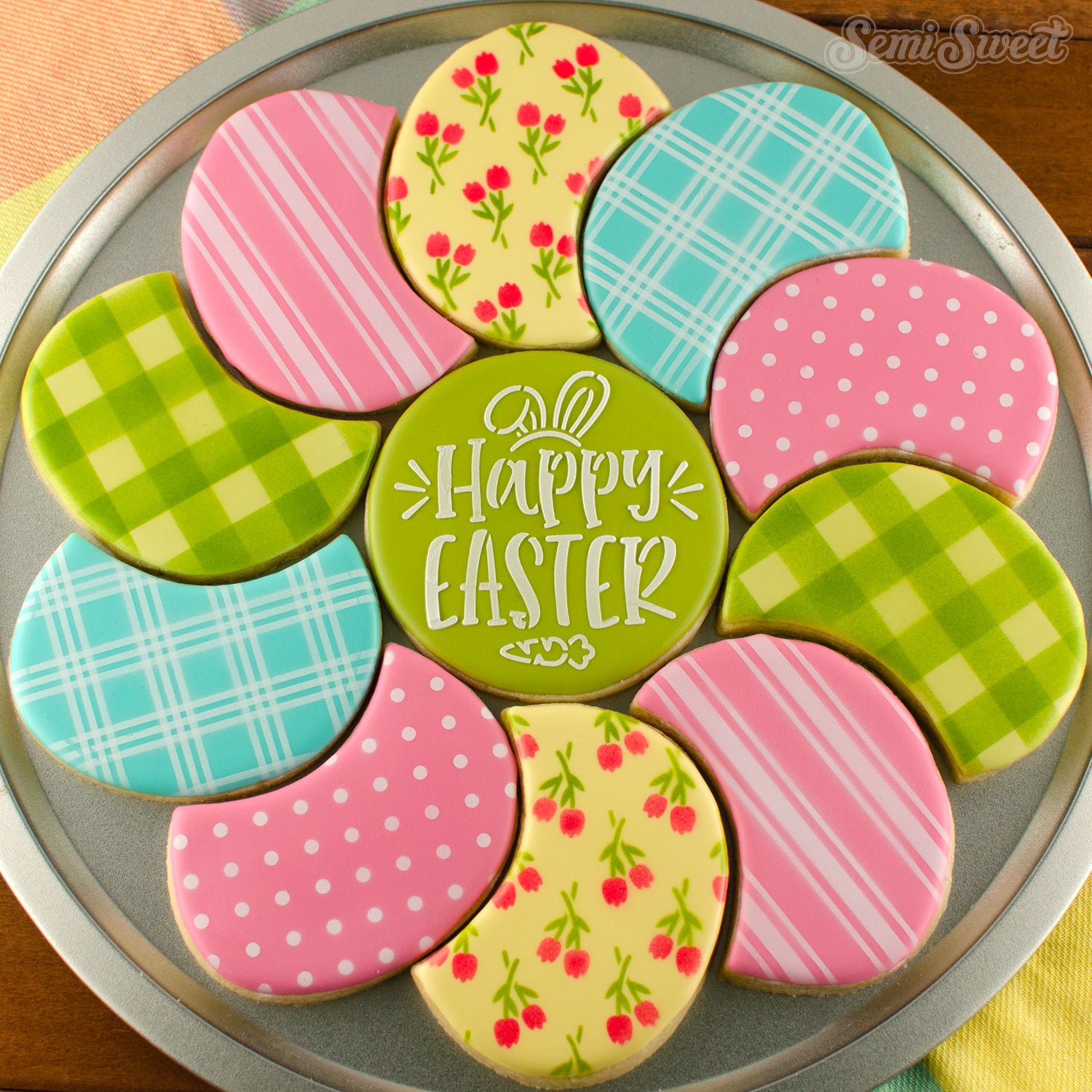 overlap egg cookie platter