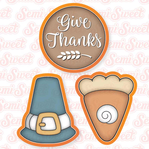 Pilgrim Hat & Pie Platter Cookie Cutter