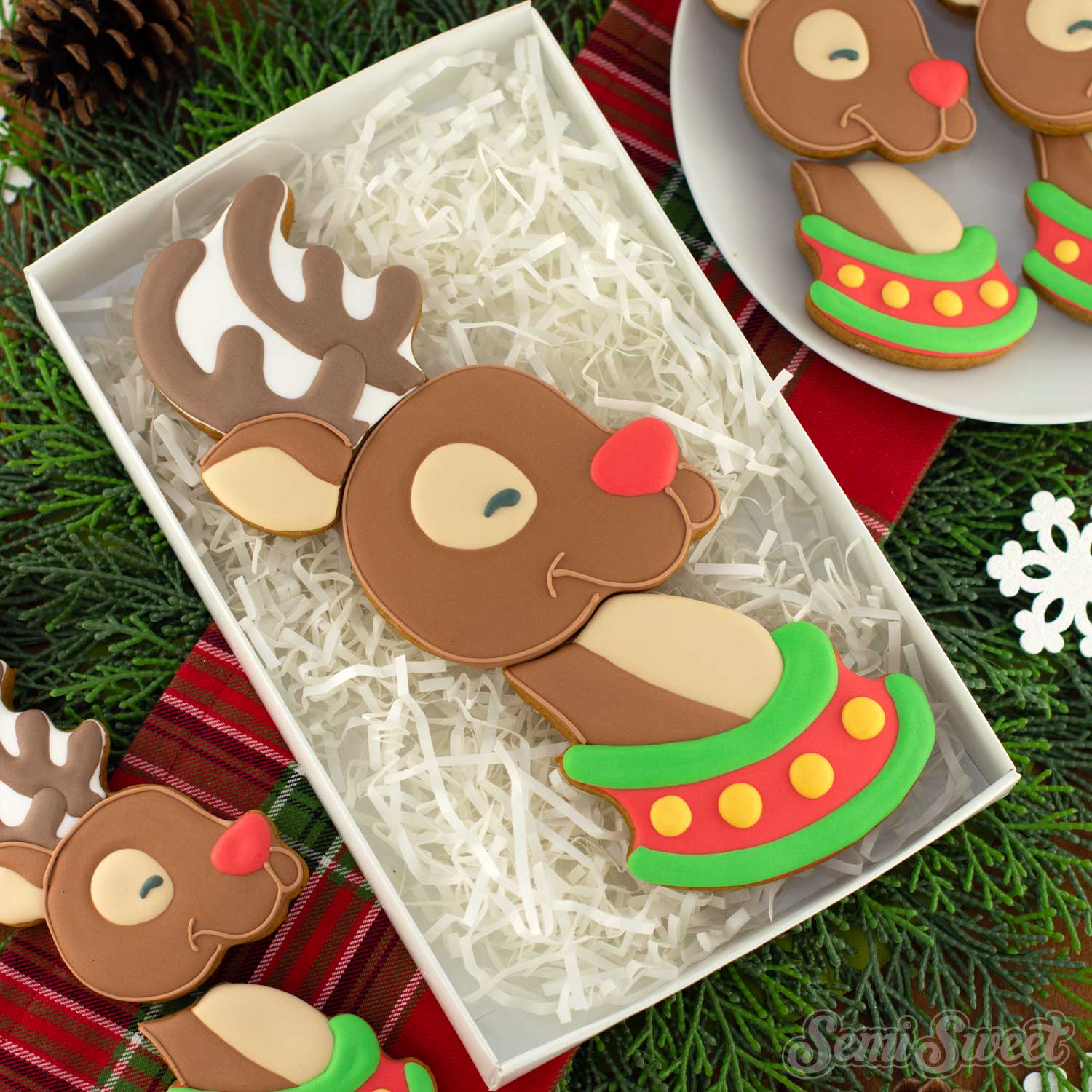 3-Piece Reindeer Head Cookie Cutter Set