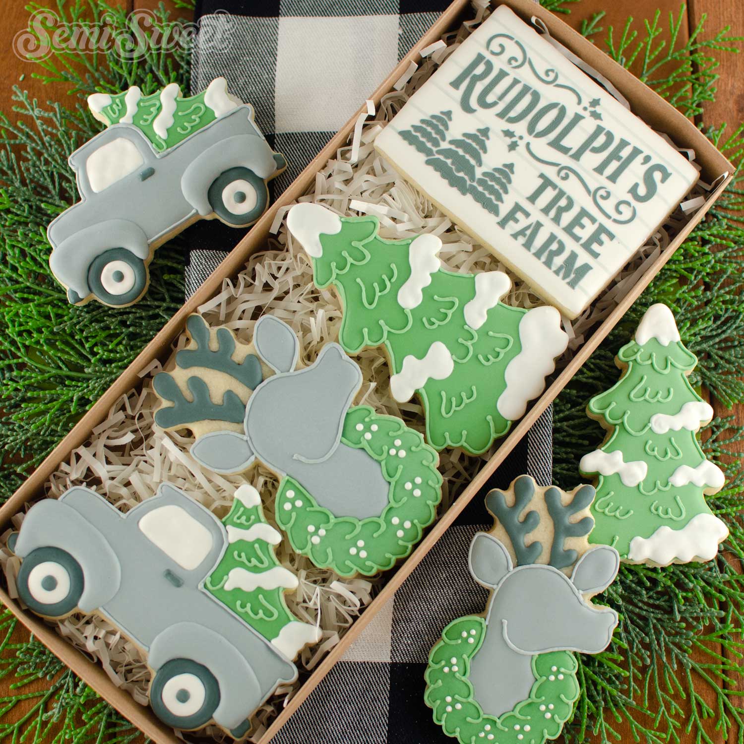 Reindeer in Wreath Cookie Cutter