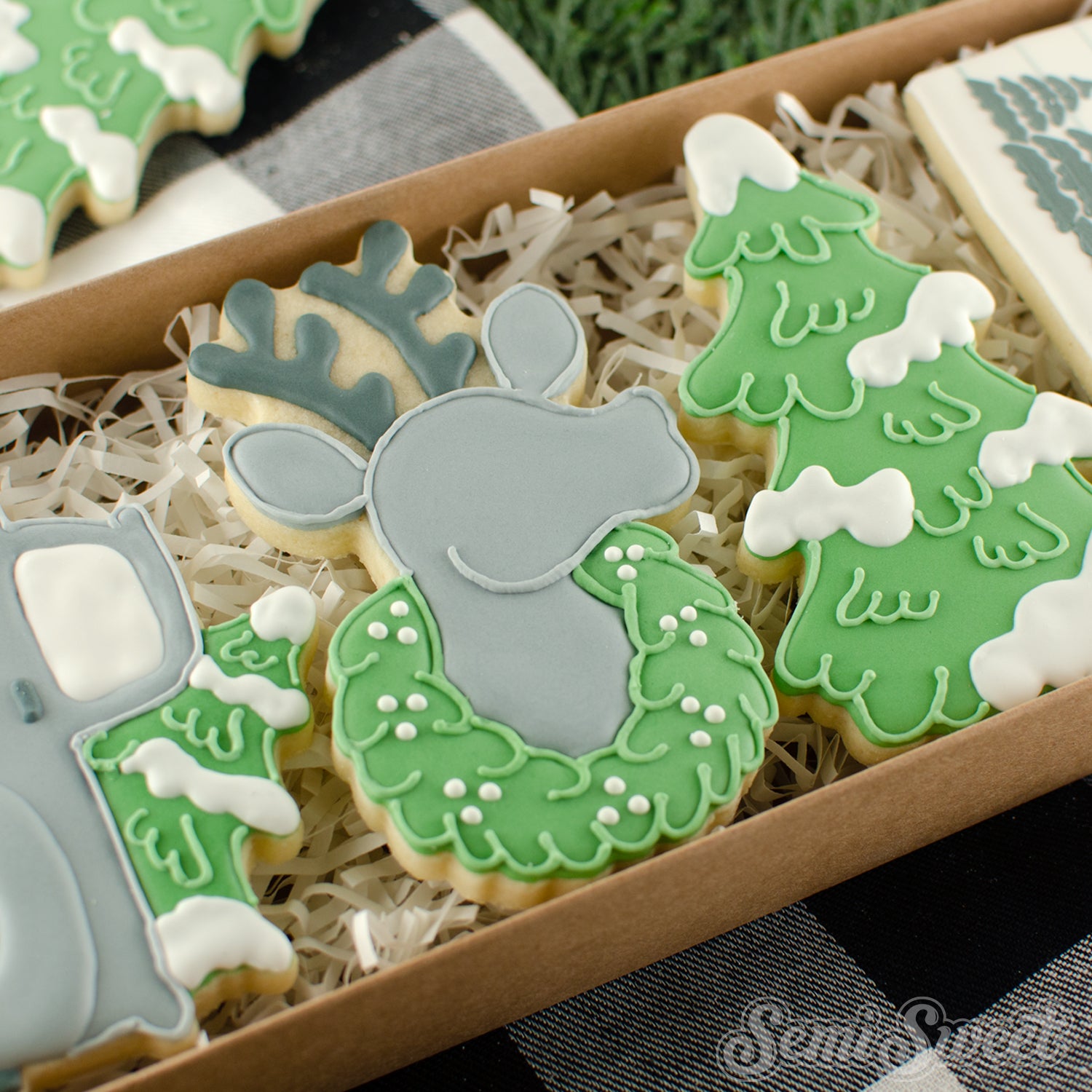 Reindeer in Wreath Cookie Cutter