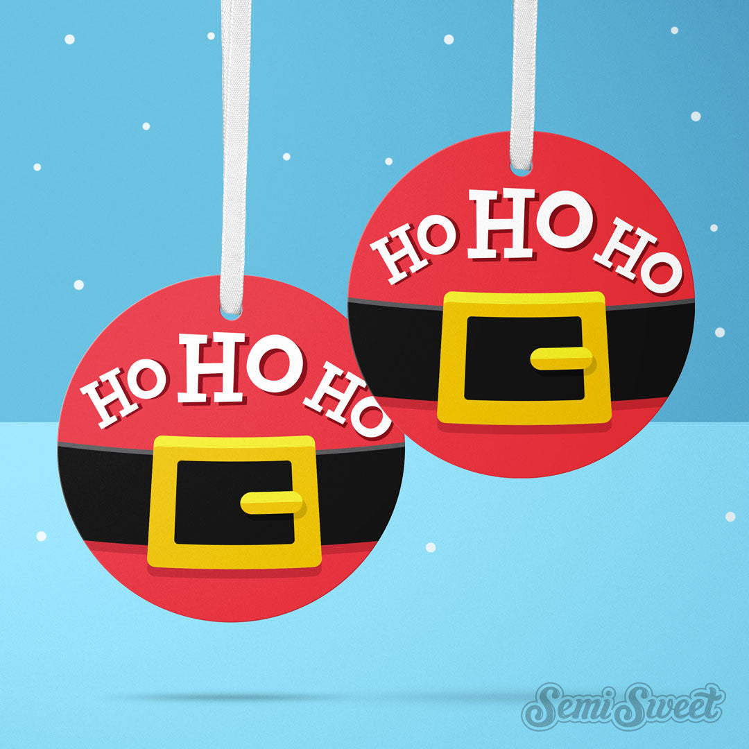 Santa Ho Ho Ho - Instant Download Printable 2" Circle Tag
