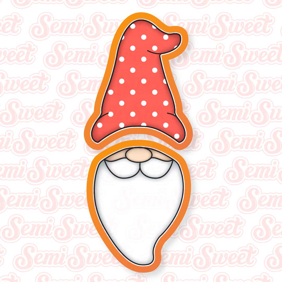 Skinny Gnome Head Cookie Cutter Set