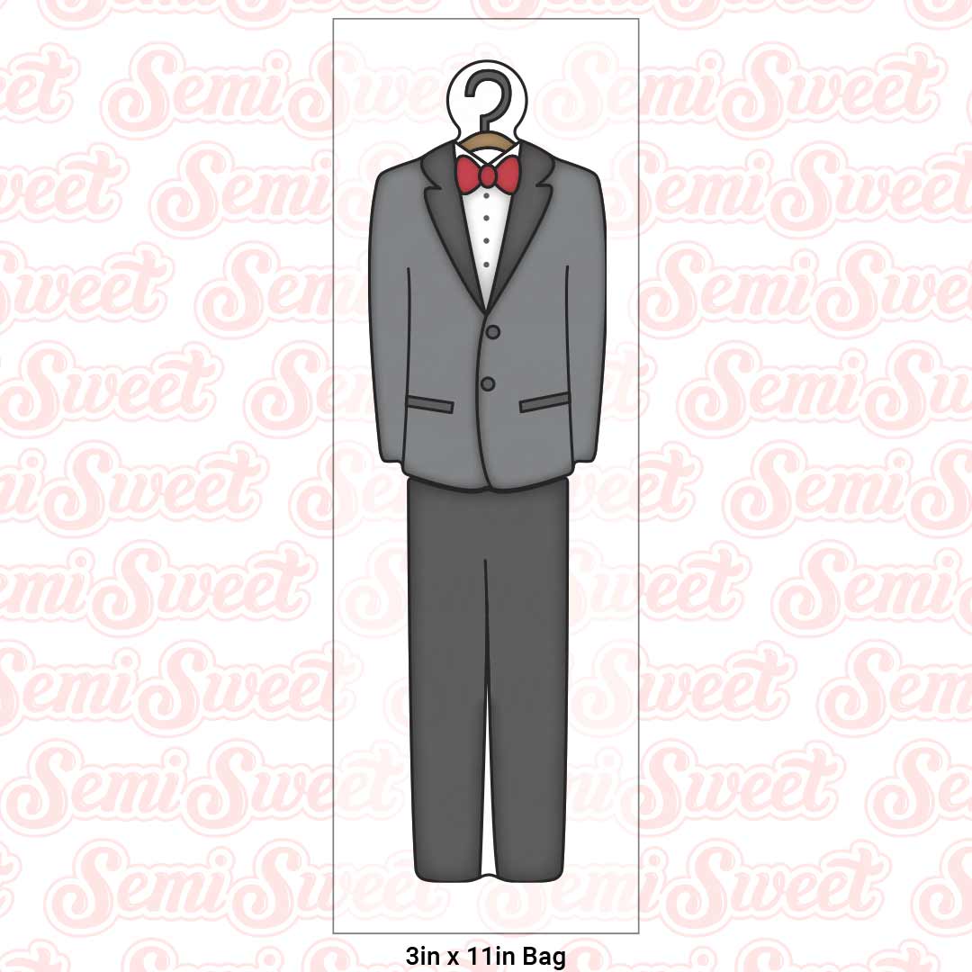 Skinny Wedding Tuxedo Cookie Cutter Set
