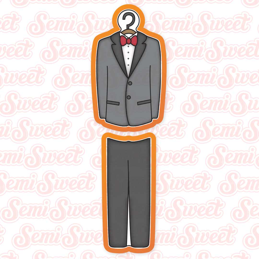 wedding tuxedo cookie cutter set