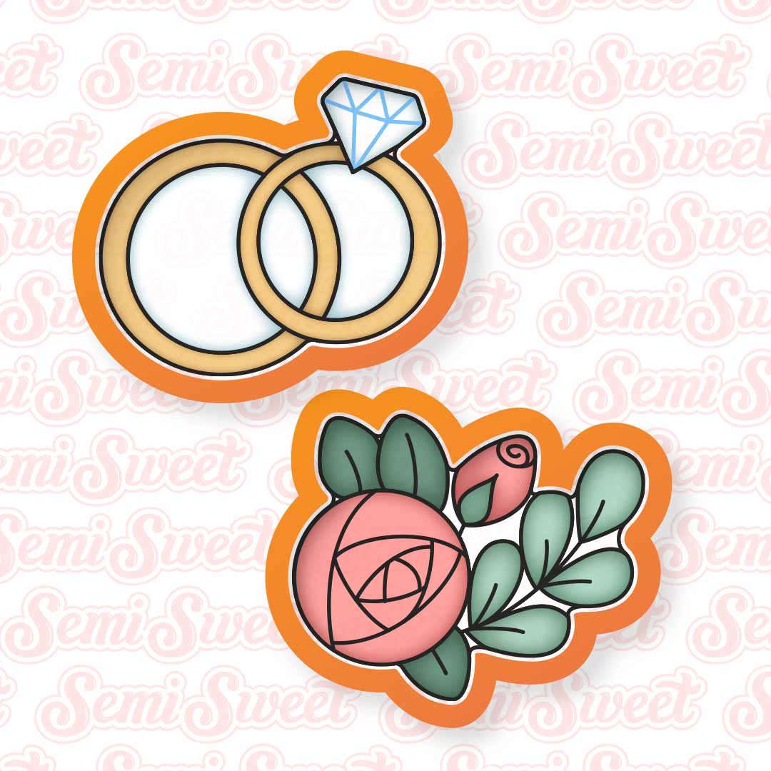 wedding ring cookie cutter set