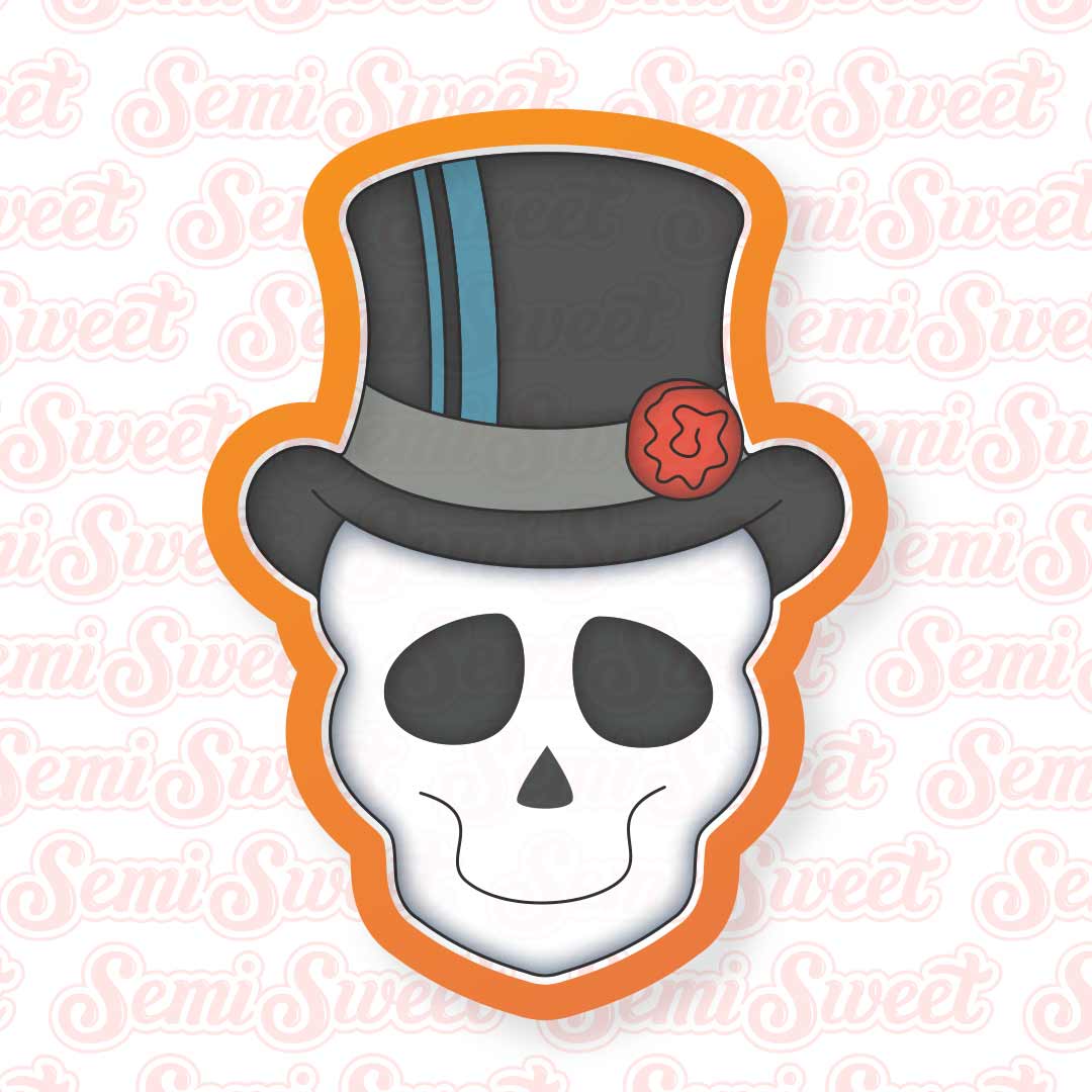 Skull Top Hat Cookie Cutter | Semi Sweet Designs