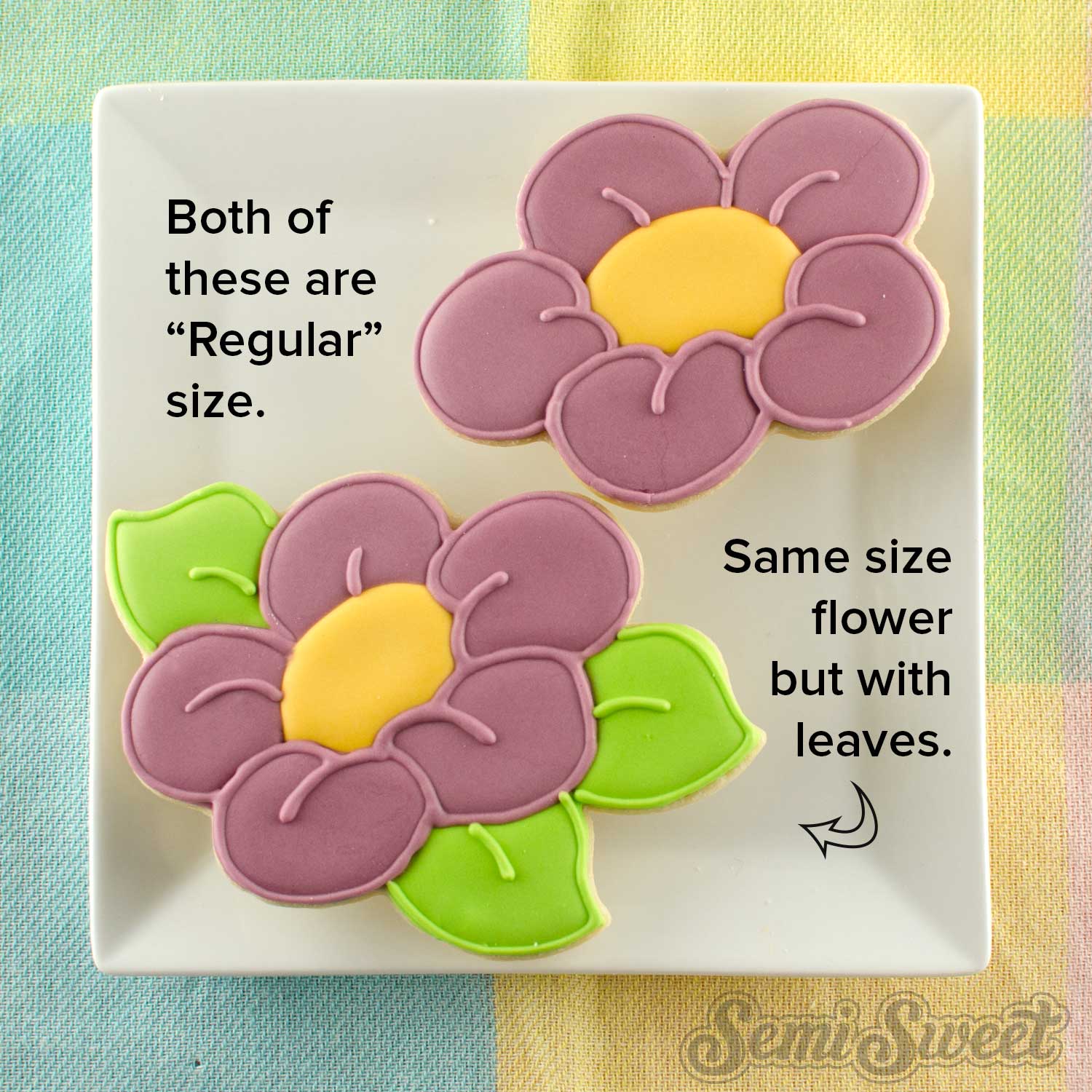 Daisy with Leaves Cookie Cutter