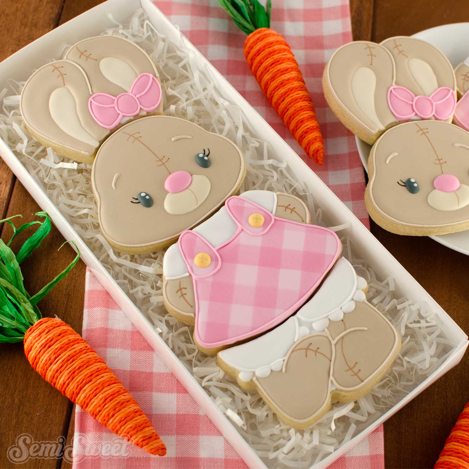 2-Piece Stackable Bunny Head & Ears Only Cookie Cutter Set