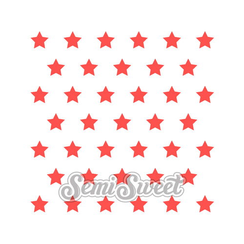 Straight Stars Stencil