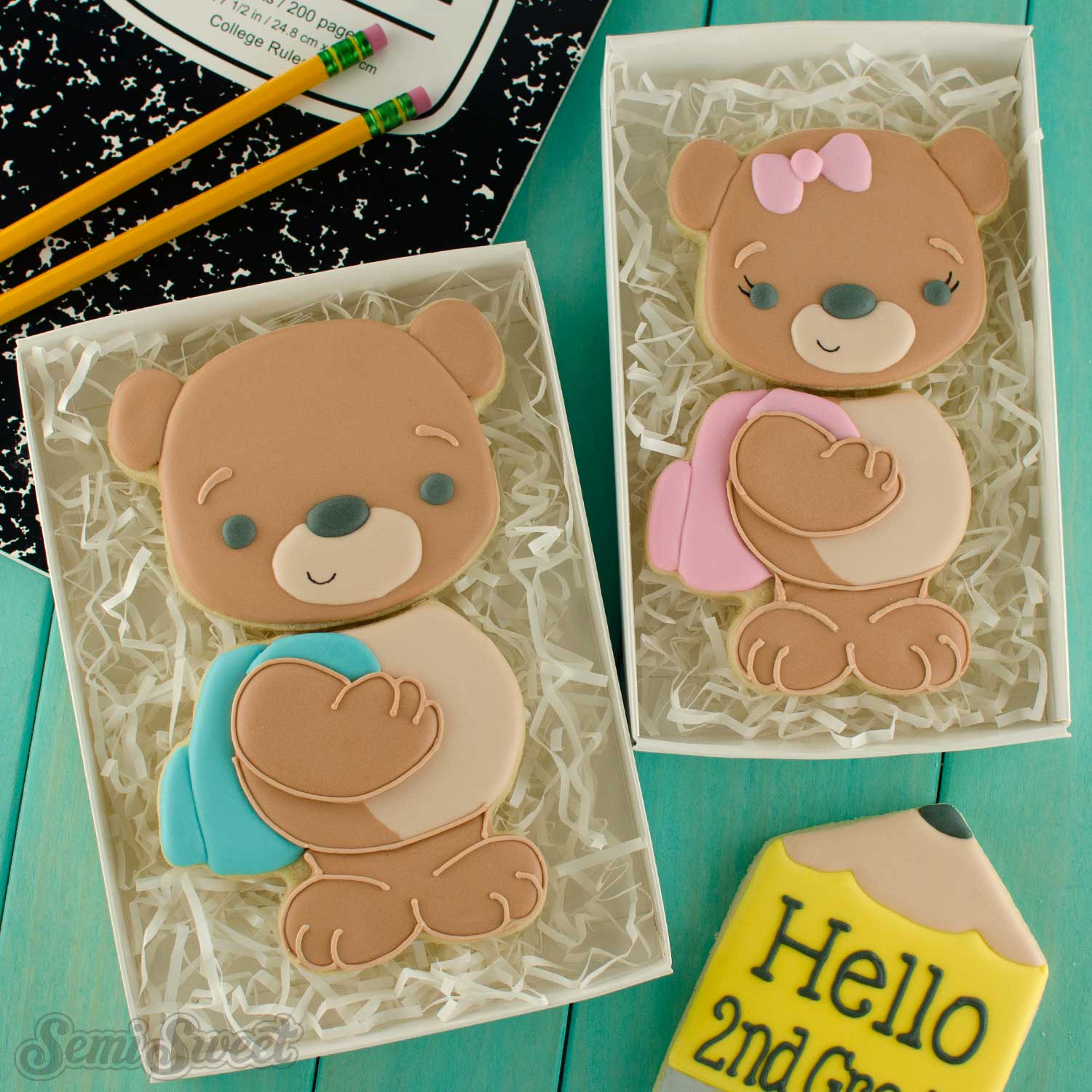 2-Piece Teddy Backpack Cookie Cutter Set