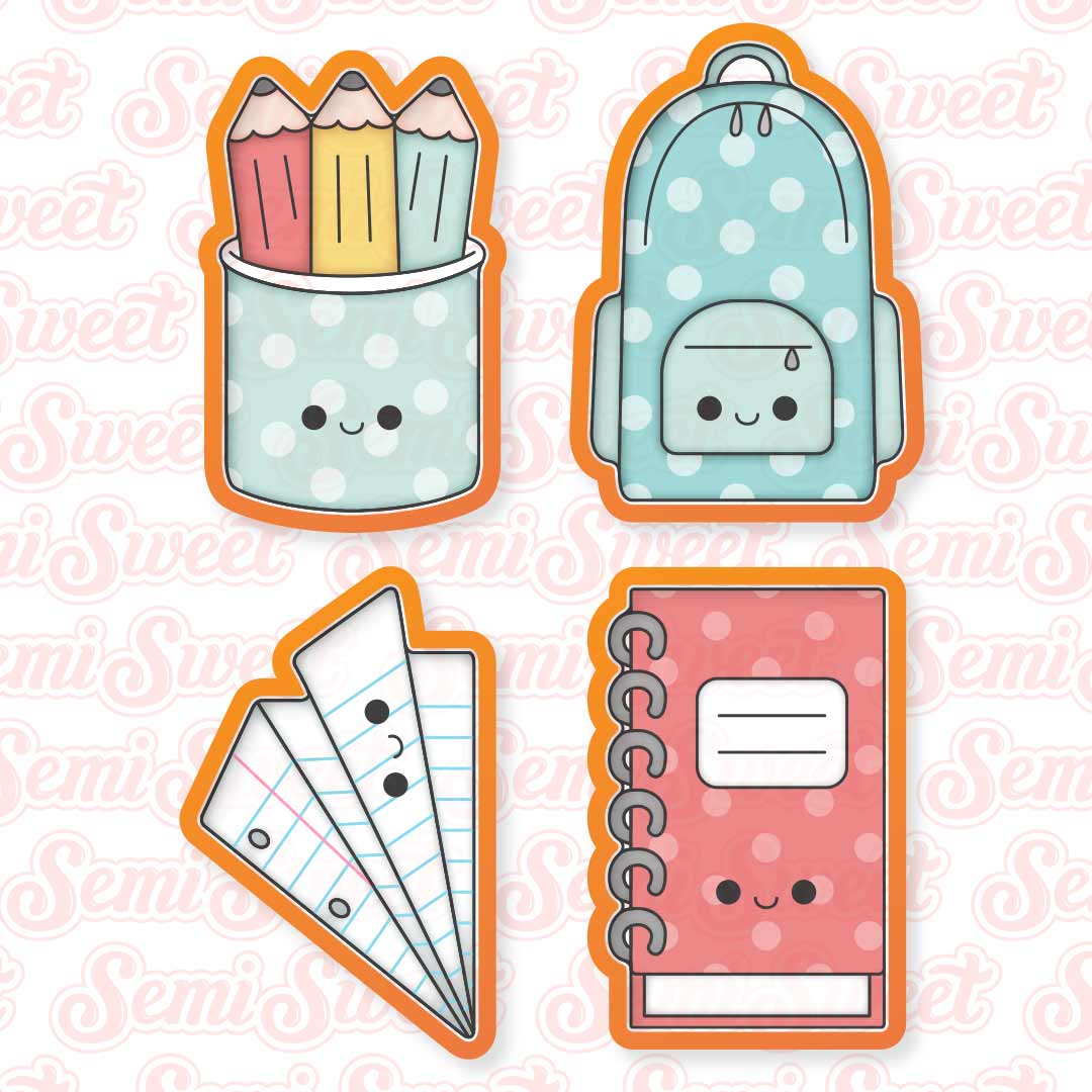 Thin School Supplies Cookie Cutter Set