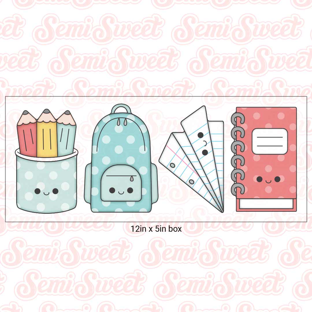 Thin School Supplies Cookie Cutter Set