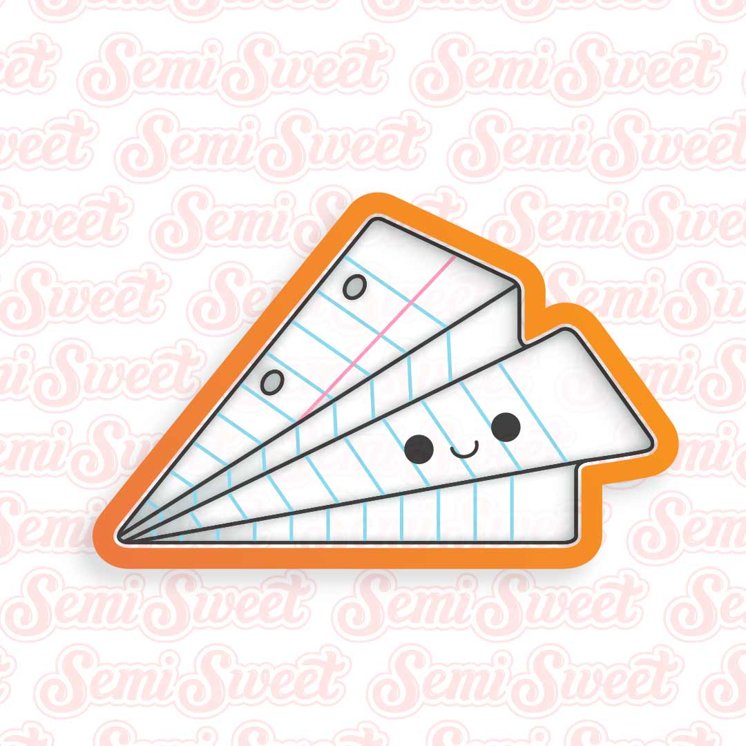 thin paper plane cookie cutter