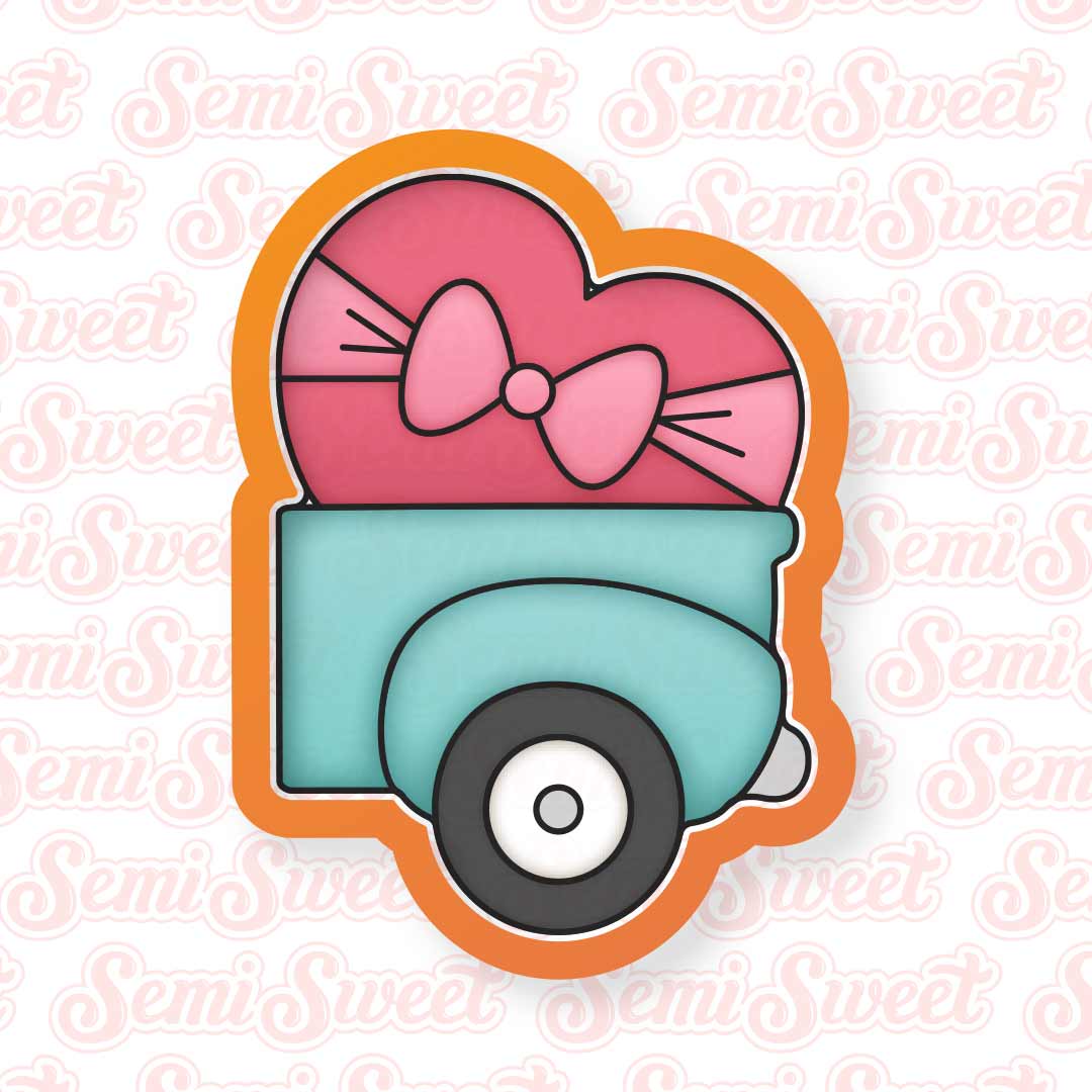 Valentine Truck Back Only Cookie Cutter