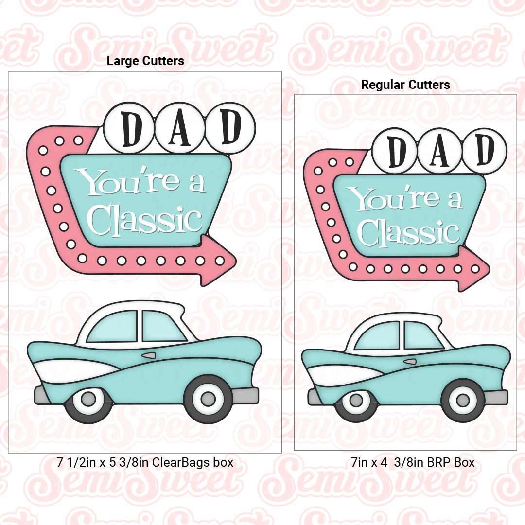 Retro Motel Plaque Set Cookie Cutter | Semi Sweet Designs