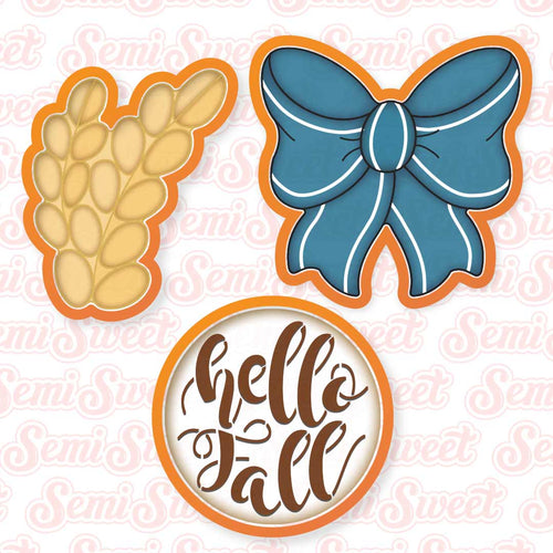 Wheat Wreath Cookie Platter Set