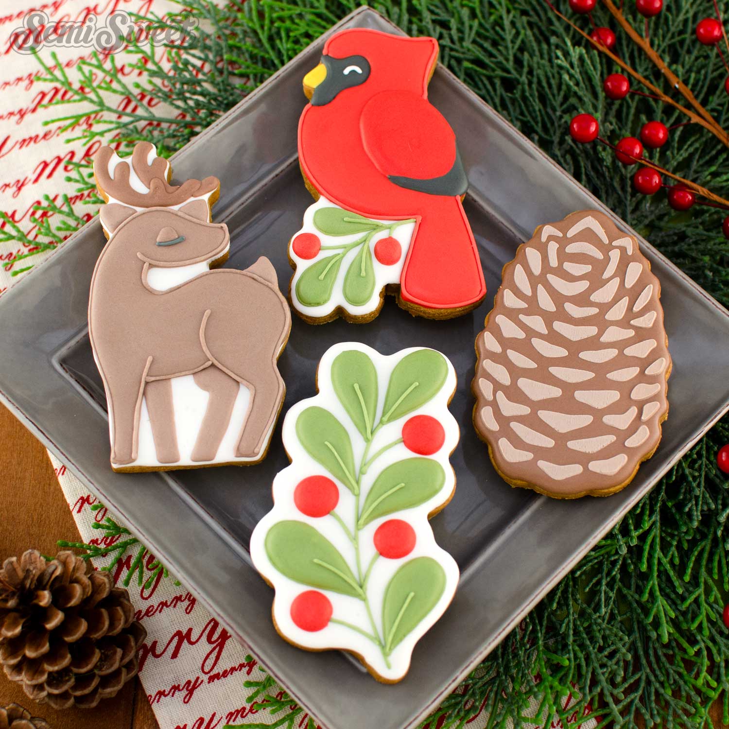Winter Berry Sprig Cookie Cutter