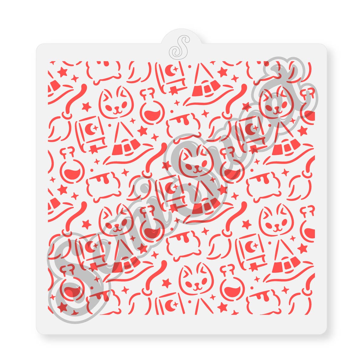 Witch Pattern Stencil