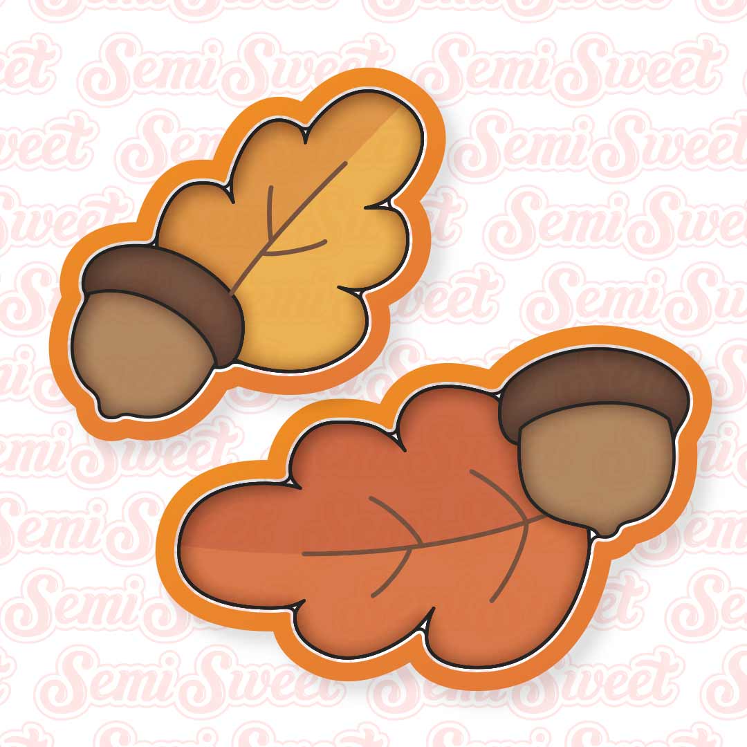 Acorn & Leaves Cookie Platter Set