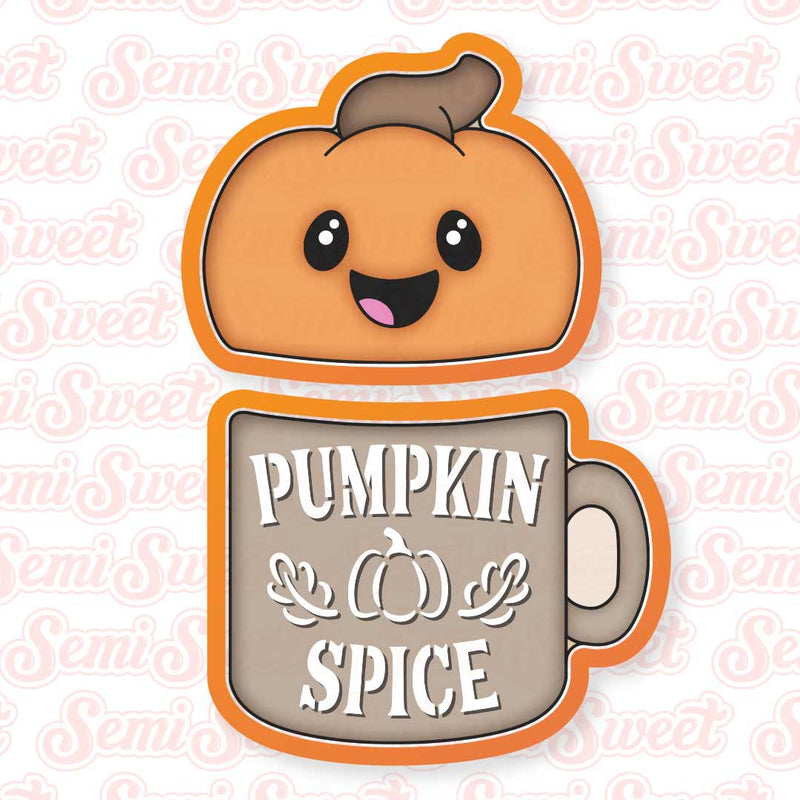 pumpkin spice mug cookie set