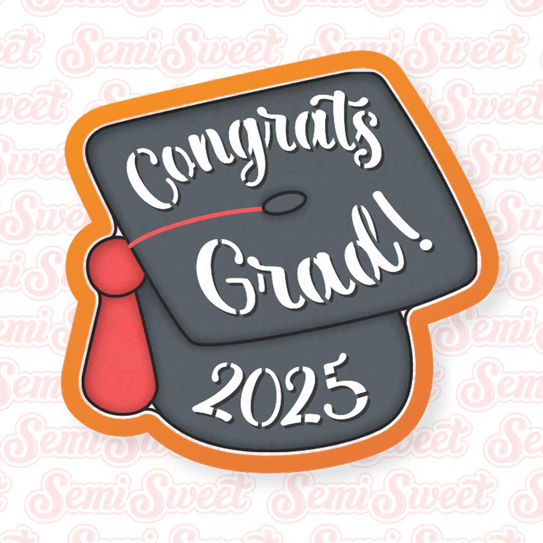 Top-View Graduation Cap Cookie Cutter | Semi Sweet Designs