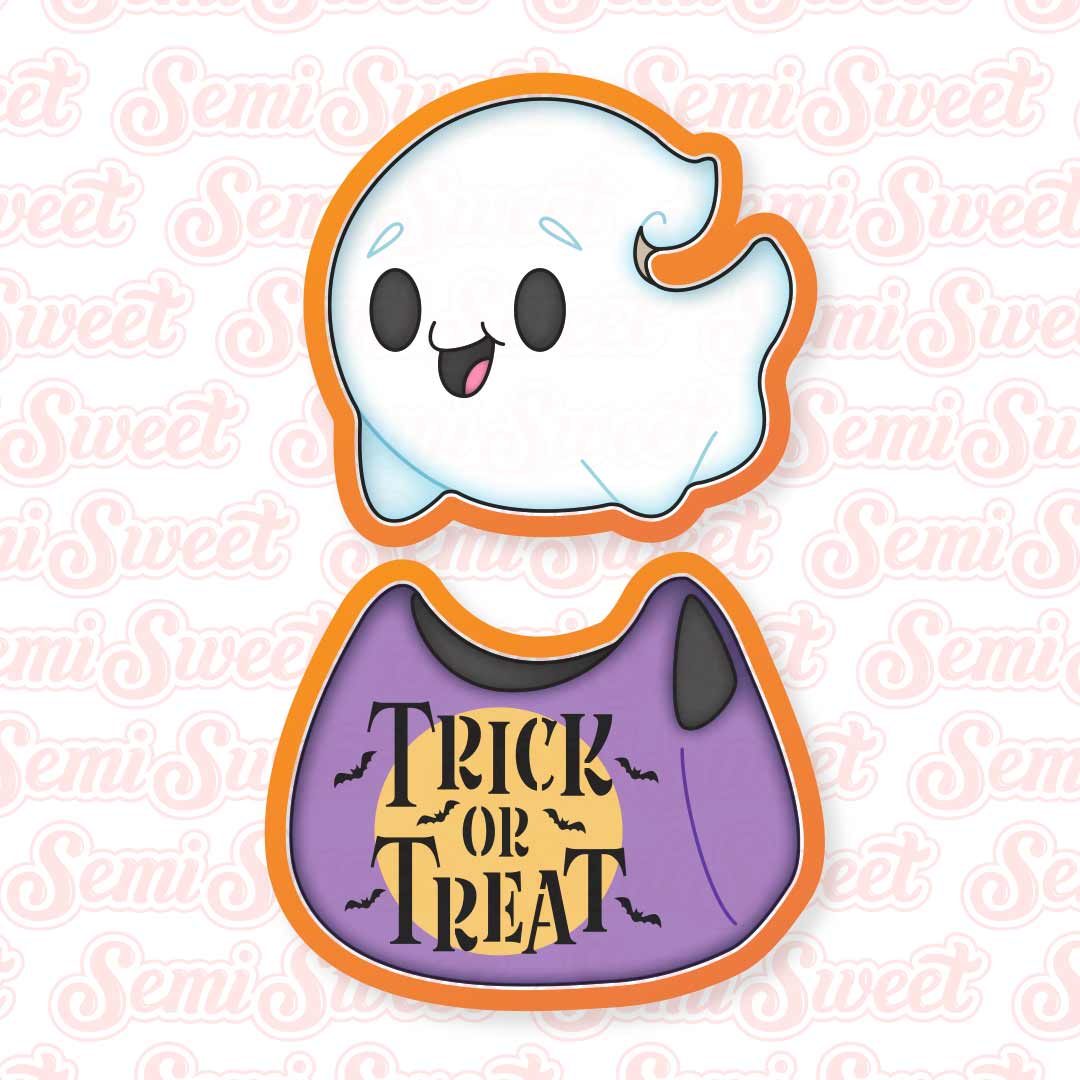 2-Piece Flying Ghost Cookie Cutter Set | Semi Sweet Designs