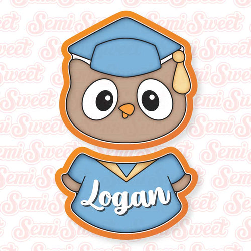 2-PC Graduation Owl Cookie Cutter Set