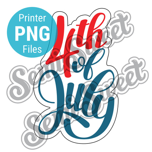 Thin 4th of July Script - PNG Images