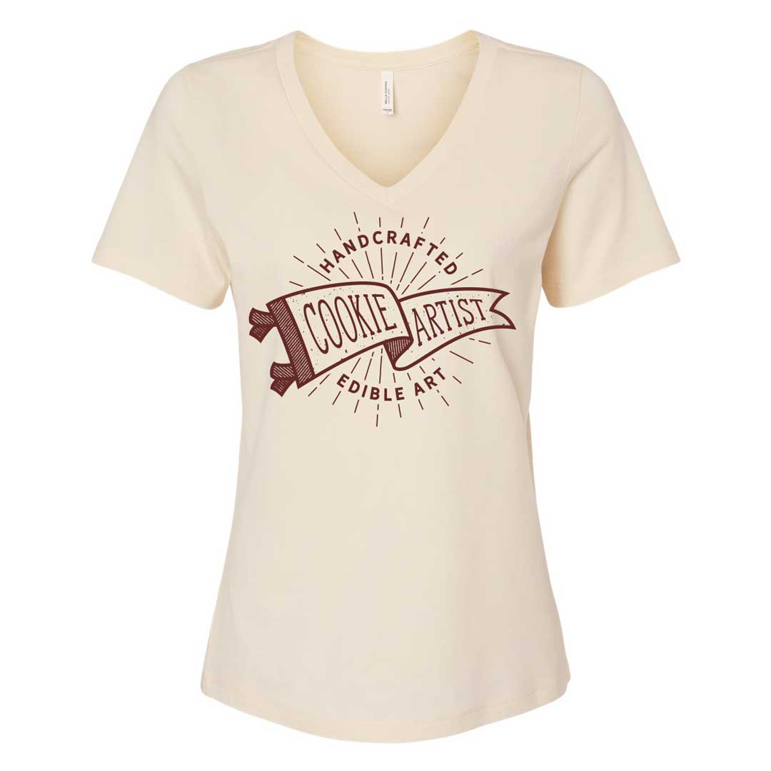 Cookie Artist Ladies V-Neck T-Shirt