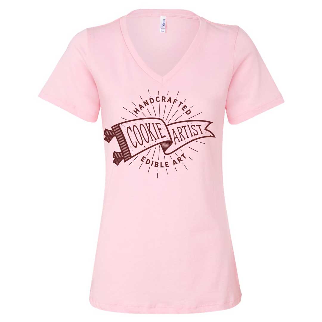 Cookie Artist Ladies V-Neck T-Shirt