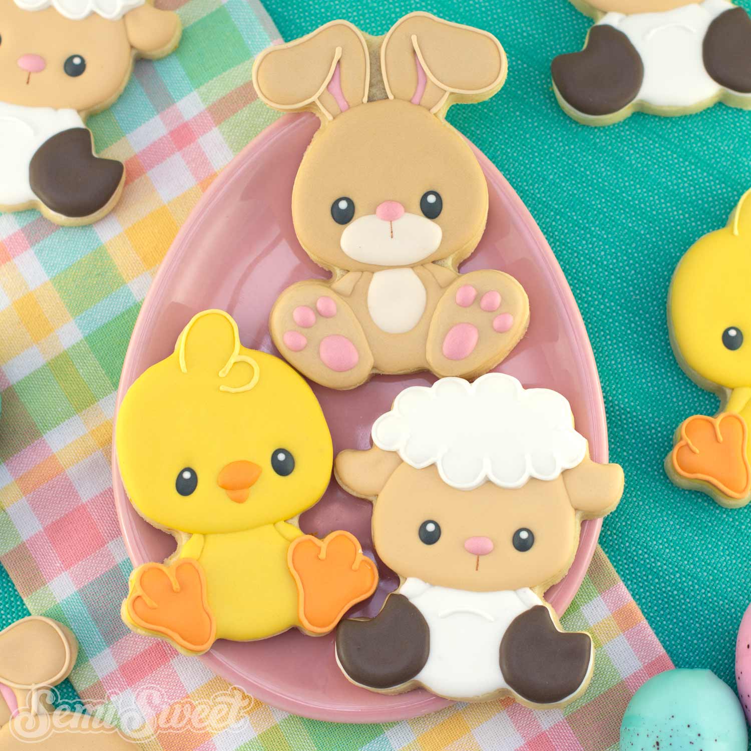 3-Piece Chubby Easter Animals Cookie Cutter Set