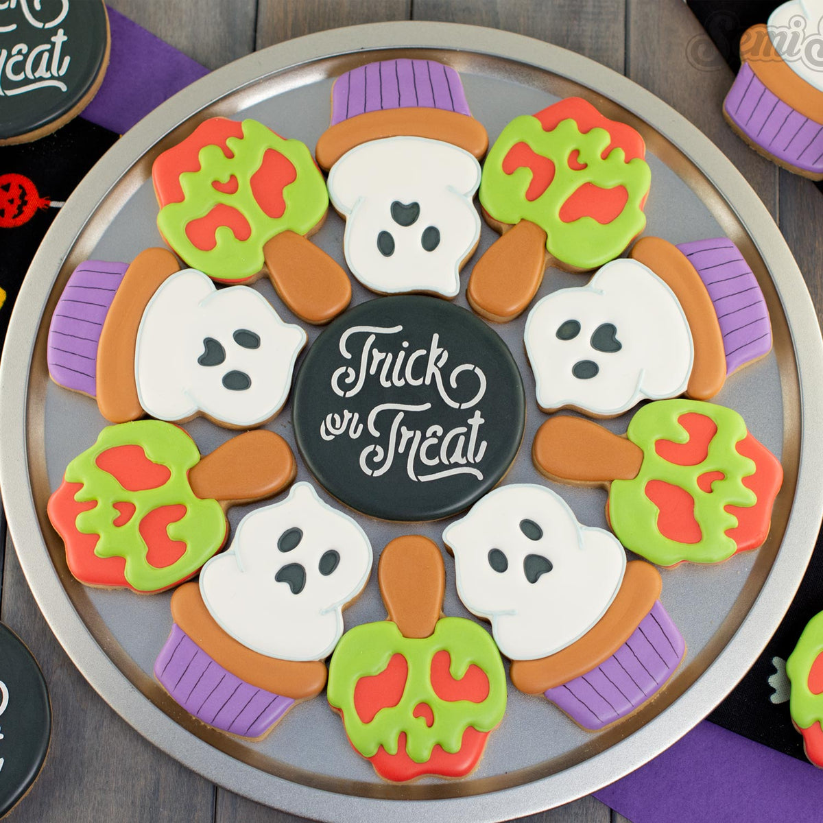 Halloween Treats Cookie Platter Set