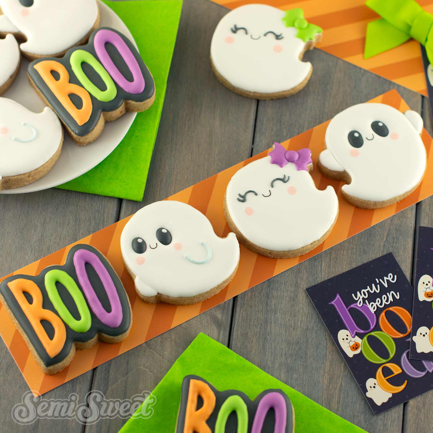 Simple Boo & Ghosts Cookie Cutter Set