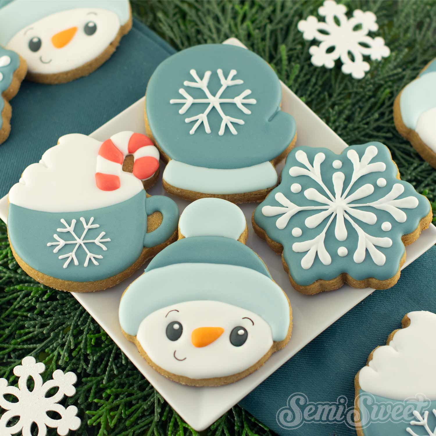 winter snow cookie cutter set