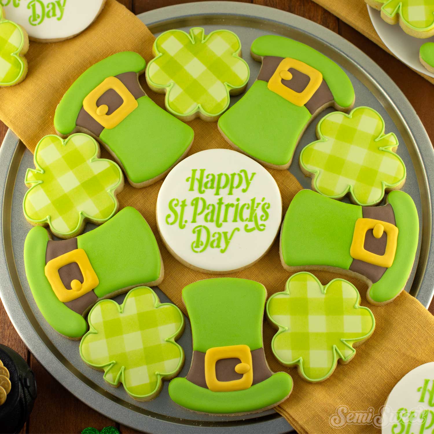 St. Patrick's Day Cookie Platter Set