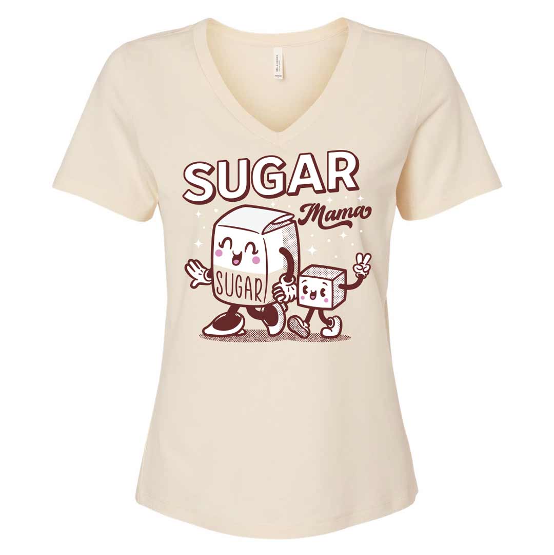 Sugar Mama Ladies V-Neck T-Shirt