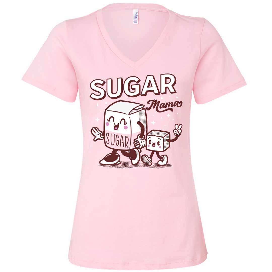 Sugar Mama Ladies V-Neck T-Shirt