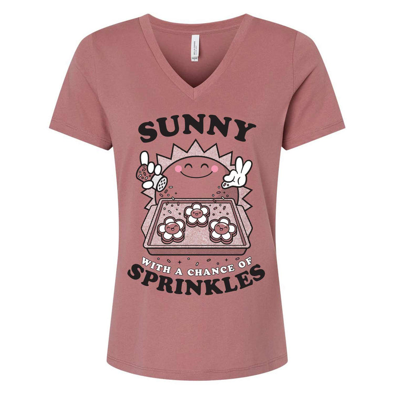 Sunny with a Chance of Sprinkles V-Neck Shirt