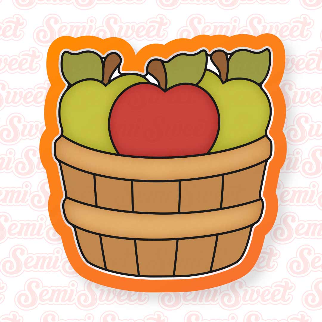apple basket cookie cutter for fall
