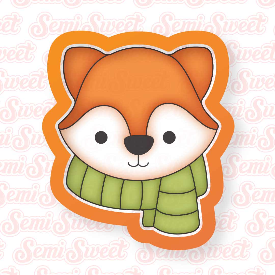 Fox with Scarf Cookie Cutter | Semi Sweet Designs