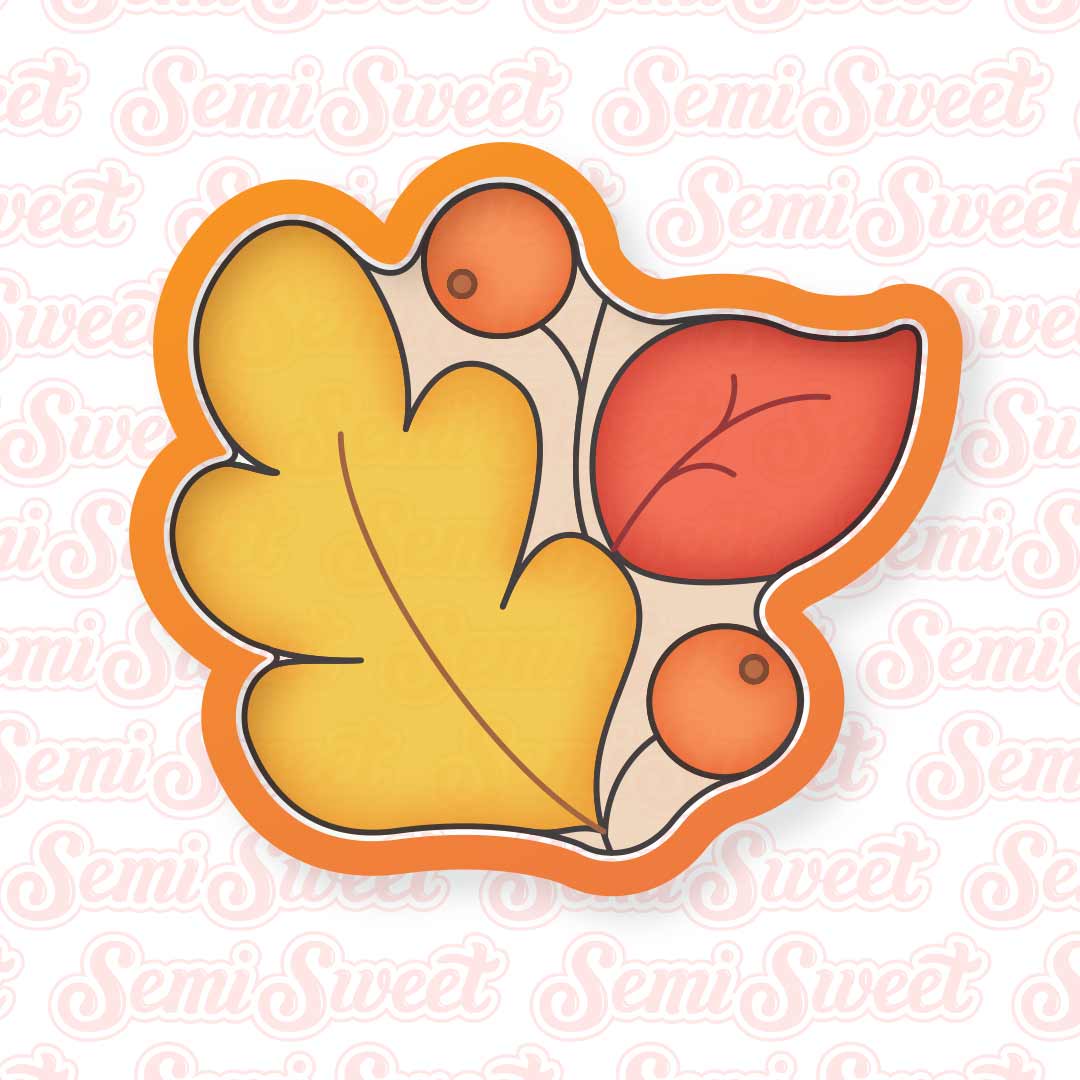 Autumn Wreath Platter Cookie Cutter | Semi Sweet Designs