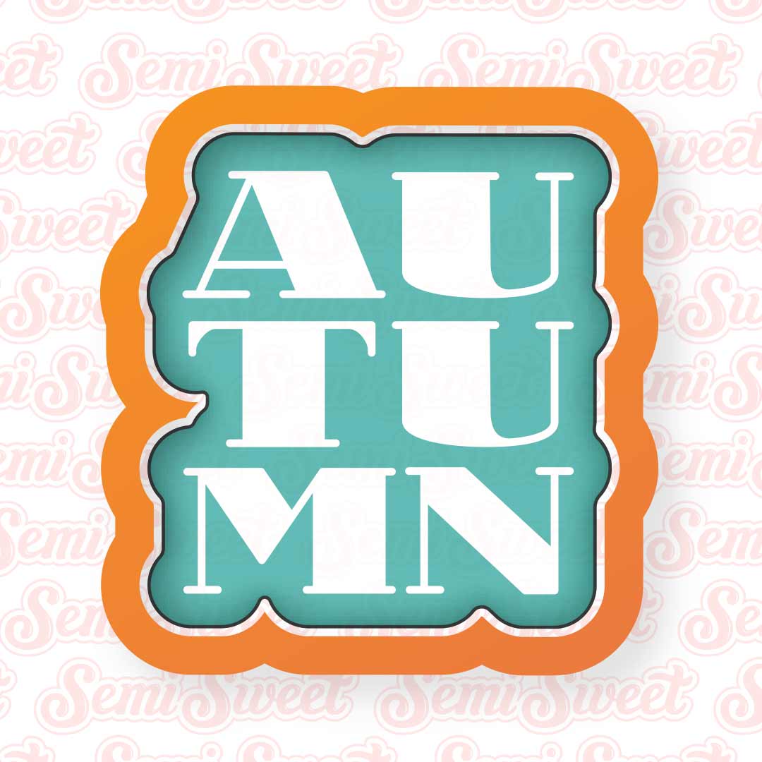 Autumn Letters Cookie Cutter | Semi Sweet Designs