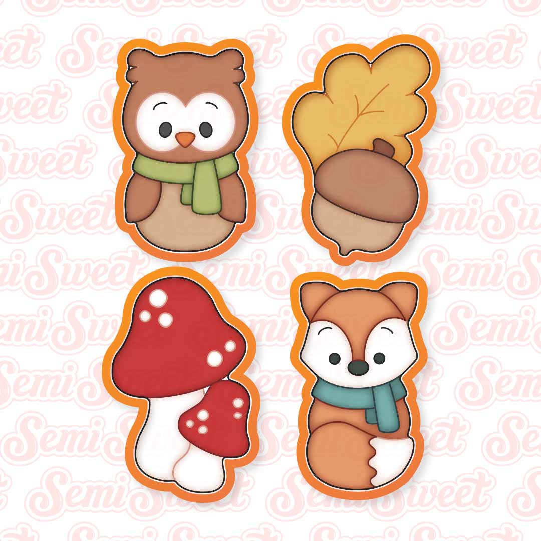 Autumn Woodland Cookie Cutter Set | Semi Sweet Designs