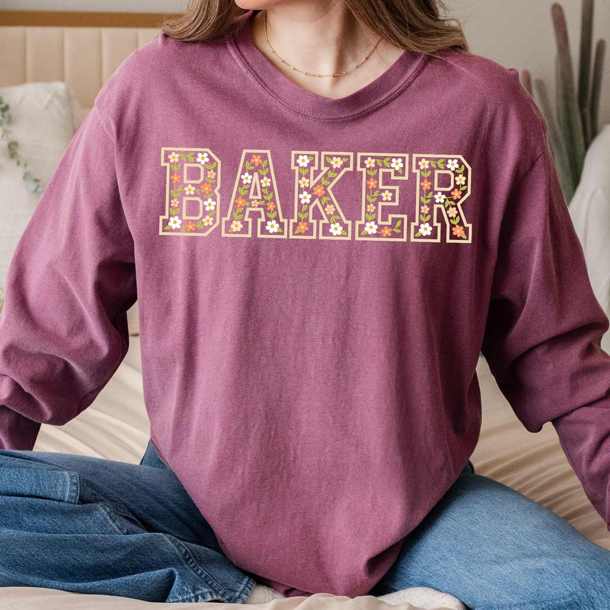 Floral Baker Unisex Long Sleeve T-Shirt