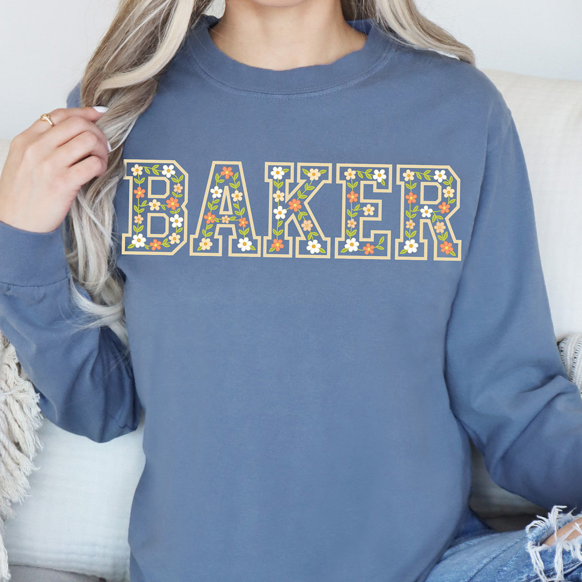 Floral Baker Unisex Long Sleeve T-Shirt