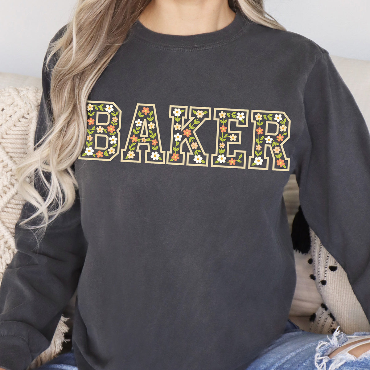 Floral Baker Unisex Long Sleeve T-Shirt